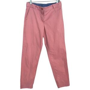 Talbots The Weekend Chino Pants Straight Pink Preppy Size 10